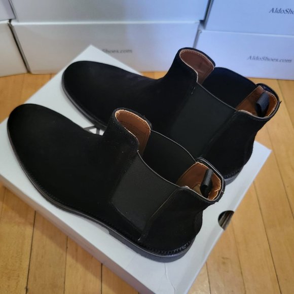 Aldo Men's Bentworth in Black Leather Chelsea Boots. - Picture 8 of 9